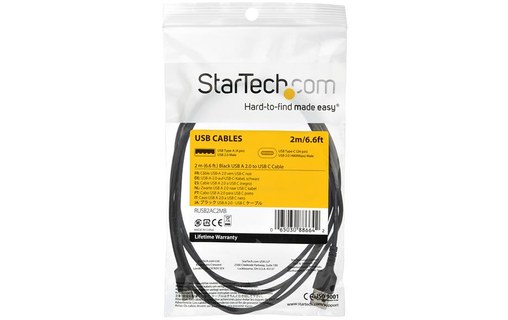 StarTech.com Câble USB-C vers USB 2.0 de 2 m - Noir