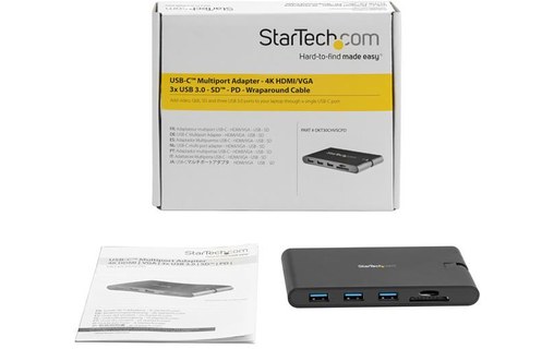 StarTech.com Adaptateur multiport USB-C pour ordinateur portable avec HDMI et VG