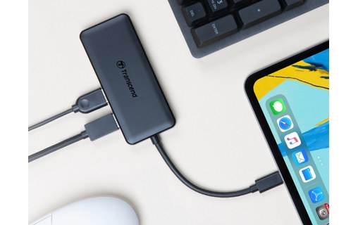 Transcend HUB5C USB 3.2 Gen 2 (3.1 Gen 2) Type-C 10000 Mbit/s Noir