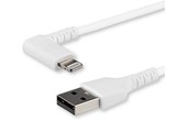 StarTech.com Câble Lightning vers USB coudé de 2 m - Certifié Apple MFi - Blanc