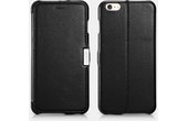 Etui ICARER Noir en cuir Luxury Side open iPhone 6 Plus/6s Plus
