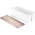 Boîte de rangement pour câbles 39 cm - Blanc / Noyer