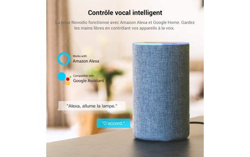 Novodio Wi-Fi Smart Plug - Prise connectée Wi-Fi avec mesure de consommation