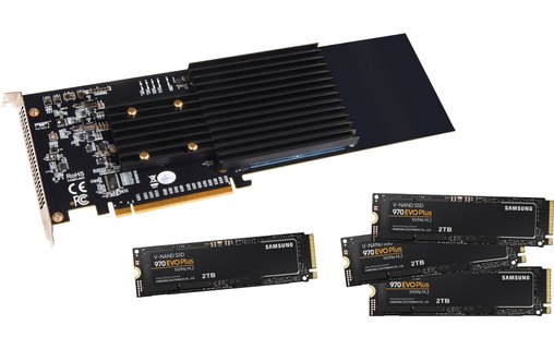 Sonnet M.2 4x4 PCIe 8 To - Carte PCIe pour 4 SSD M.2 - Compatible Thunderbolt