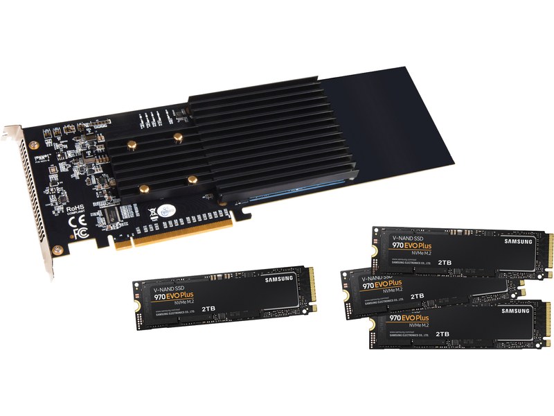 Sonnet M.2 4x4 PCIe 8 To - Carte PCIe pour 4 SSD M.2 - Compatible  Thunderbolt - Disque SSD - Sonnet