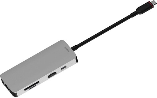 Unisynk Dock USB-C Argent vers USB-A/USB-C/HDMI 4K/SD/microSD/Ethernet