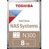 Toshiba N300 8 To - Disque dur 7200 tr/min pour NAS - HDWG480UZSVA