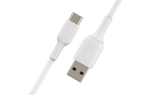 Câble Belkin CAB001BT2MWH USB-A vers USB-C - 2 m - Blanc
