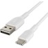 Câble Belkin CAB001BT2MWH USB-A vers USB-C - 2 m - Blanc