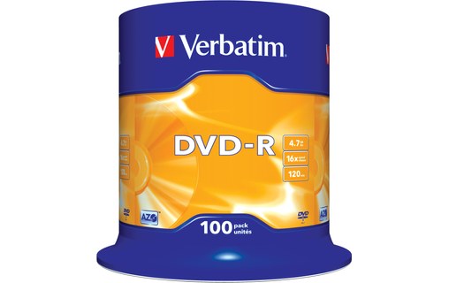 Verbatim DVD-R Matt Silver 4,7 Go 100 pièce(s)