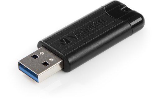 Clé USB Verbatim PinStripe 64 Go - Noir - USB 3.2