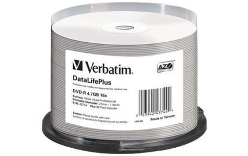 Verbatim DataLifePlus - Spindle 50 DVD-R 4,7 Go imprimables