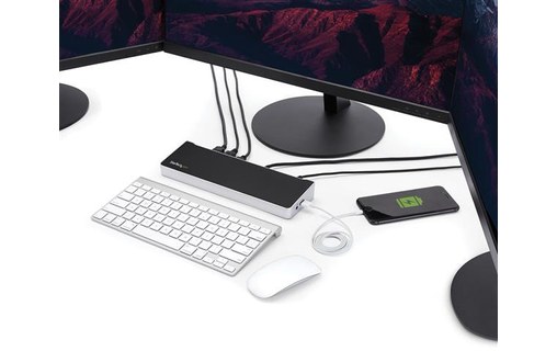 StarTech.com Station d'accueil USB-C triple affichage 4K pour PC portable - 2x D