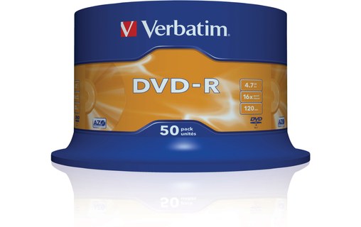 Verbatim DVD-R Matt Silver 4,7 Go 50 pièce(s)