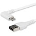 StarTech.com Câble Lightning vers USB coudé de 1 m - Certifié Apple MFi - Blanc