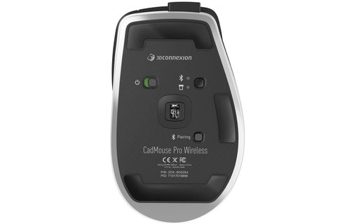 Souris sans fil 3Dconnexion CadMouse Pro Wireless - Noire - Ergonomique
