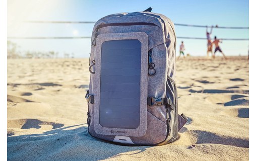 SunnyBAG EXPLORER+ Gris / Noir - Sac à dos 15 L avec panneau solaire 6 W
