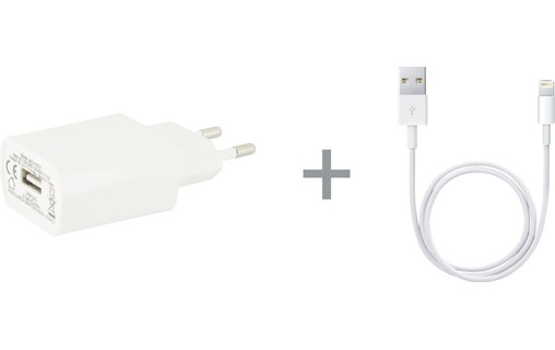 Novodio USB MiniPlug 10 W - Chargeur iPhone et smartphone USB + câble Lightning