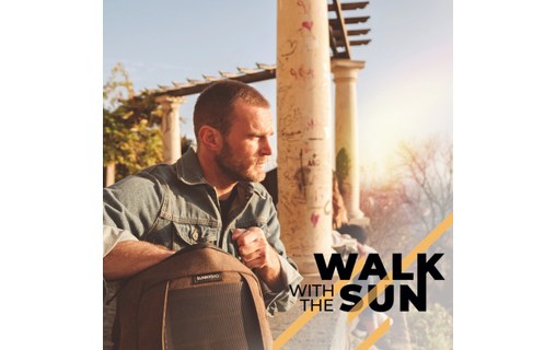 SunnyBAG ICONIC Olive - Sac à dos 20 L avec panneau solaire 7 W