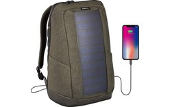 SunnyBAG ICONIC Olive - Sac à dos 20 L avec panneau solaire 7 W