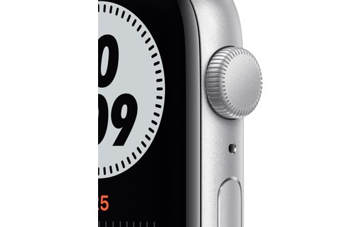 Apple Watch Nike SE (GPS), 44 mm, aluminium argenté, platine pure/noir