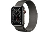 Apple Watch Series 6 (GPS + Cellular), 44 mm, acier graphite, milanaise graphite