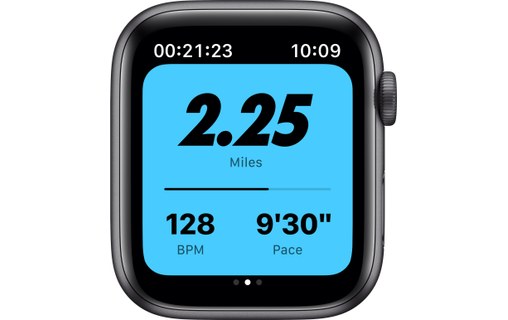 Apple Watch Nike Series 6 (GPS), 44 mm, gris sidéral aluminium, anthracite/noir