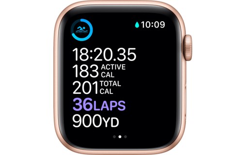 Apple Watch Series 6 (GPS), 44 mm, or-aluminium, sport sable rose