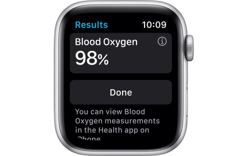 Apple Watch Series 6 GPS, 44mm aluminium argenté, White Sport Band, Regular