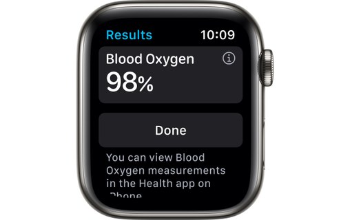 Apple Watch Series 6 (GPS + Cellular), 44 mm, acier graphite, sport noir