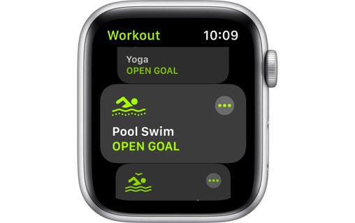 Apple Watch SE GPS, 44mm Silver Aluminium Case with White Sport Band, Regular