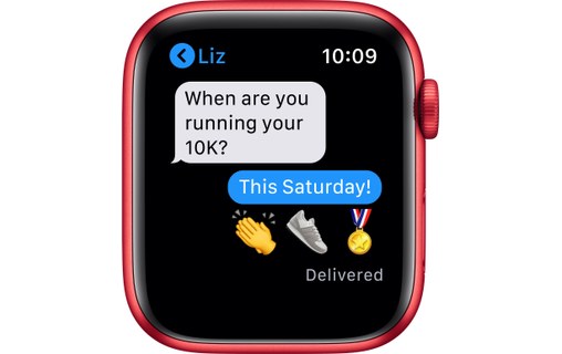 Apple Watch Series 6 (GPS), (PRODUCT) RED, 40 mm, aluminium rouge, sport rouge
