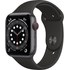 Apple Watch Series 6 (GPS + Cellular), 44 mm, gris sidéral aluminium, sport noir