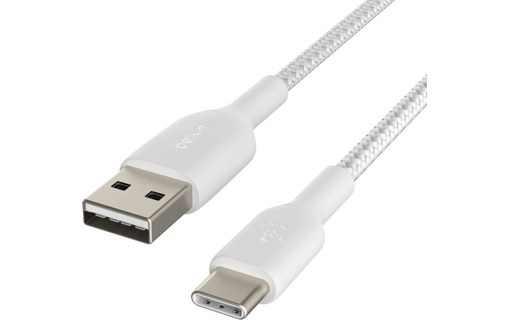 Belkin CAB002BT0MWH câble USB 0,15 m USB A USB C Blanc