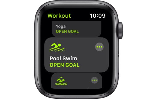 Apple Watch SE GPS, 44mm gris sidéral aluminium, Black Sport Band, Regular