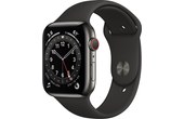 Apple Watch Series 6 (GPS + Cellular), 44 mm, acier graphite, sport noir