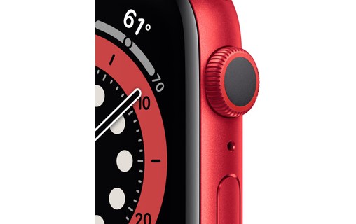 Apple Watch Series 6 (GPS), (PRODUCT) RED, 40 mm, aluminium rouge, sport rouge