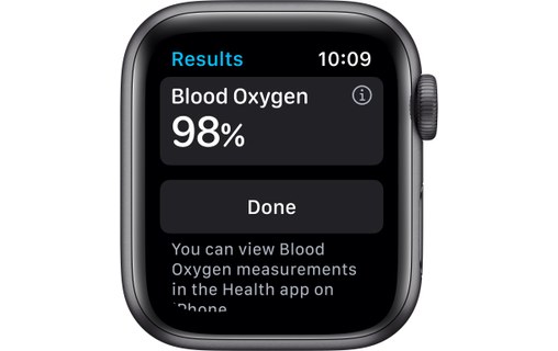 Apple Watch Series 6 (GPS + Cellular), 40 mm, gris sidéral aluminium, sport noir