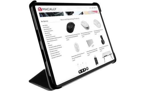 MacAlly BSTANDPRO5S-B - Étui de protection à rabat pour iPad Pro 11" 20/21 Noir