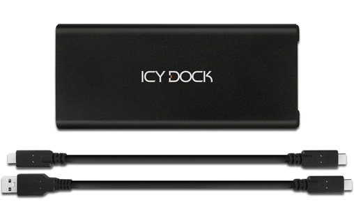 ICY DOCK ICYNano MB861U31-1M2B - Boîtier USB-C/USB-A pour SSD M.2 PCIe NVMe