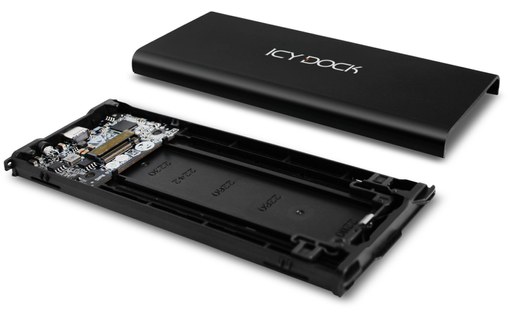 ICY DOCK ICYNano MB861U31-1M2B - Boîtier USB-C/USB-A pour SSD M.2 PCIe NVMe