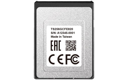 Carte CFexpress 2.0 Type B Transcend CFE820 256 Go, NAND