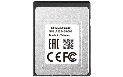 Carte CFexpress 2.0 Type B Transcend CFE820 512 Go, NAND