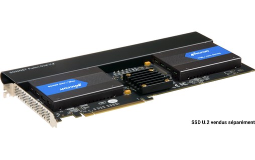 Sonnet Fusion Dual U.2 - Carte PCIe pour 2 SSD U.2 NVMe