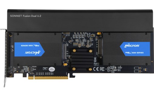 Sonnet Fusion Dual U.2 - Carte PCIe pour 2 SSD U.2 NVMe