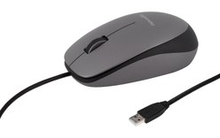 Novodio Optical Mouse USB-A Gris Sidéral - Souris optique filaire 1600DPI Mac/PC