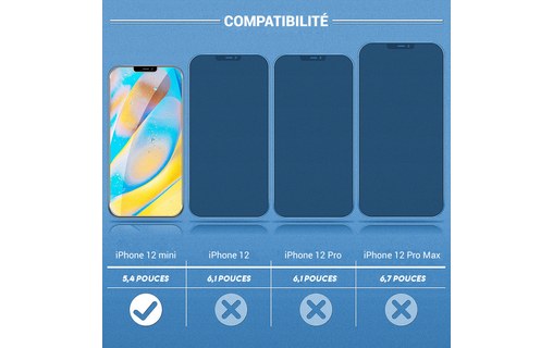 Novodio Premium 9H Glass iPhone 12 mini - Protection écran verre trempé