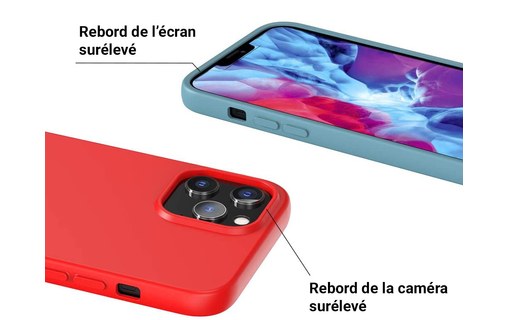 Novodio - Coque en silicone pour iPhone 12 Pro Max - Rouge