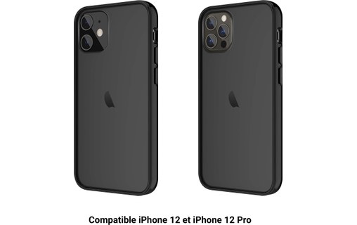 Novodio - Coque pour iPhone 12 & 12 Pro - Transparent et noir