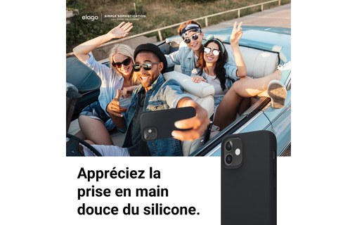 Elago Silicon Case Noir - Coque pour iPhone 12 mini